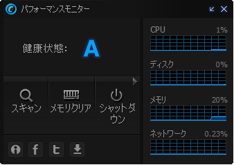 リアルタイムモニター画面