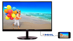 大画面でのモバイルコンテンツ視聴に対応するMHLテクノロジー搭載