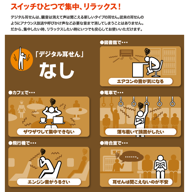デジタル耳せんなし