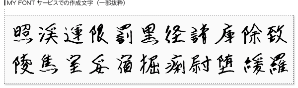 MY FONT T[rXł̍쐬(ꕔ)