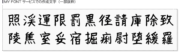 MY FONT T[rXł̍쐬(ꕔ)