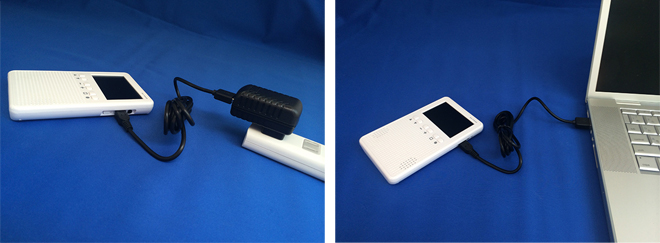 USB-ACと乾電池の2電源方式
