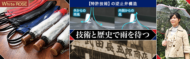 WhiteRose 高機能折りたたみビニール傘 アメマチ58 - Just MyShop