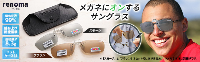 アンペリアルルネット レノマ 調光・偏光クリップオングラス 1個