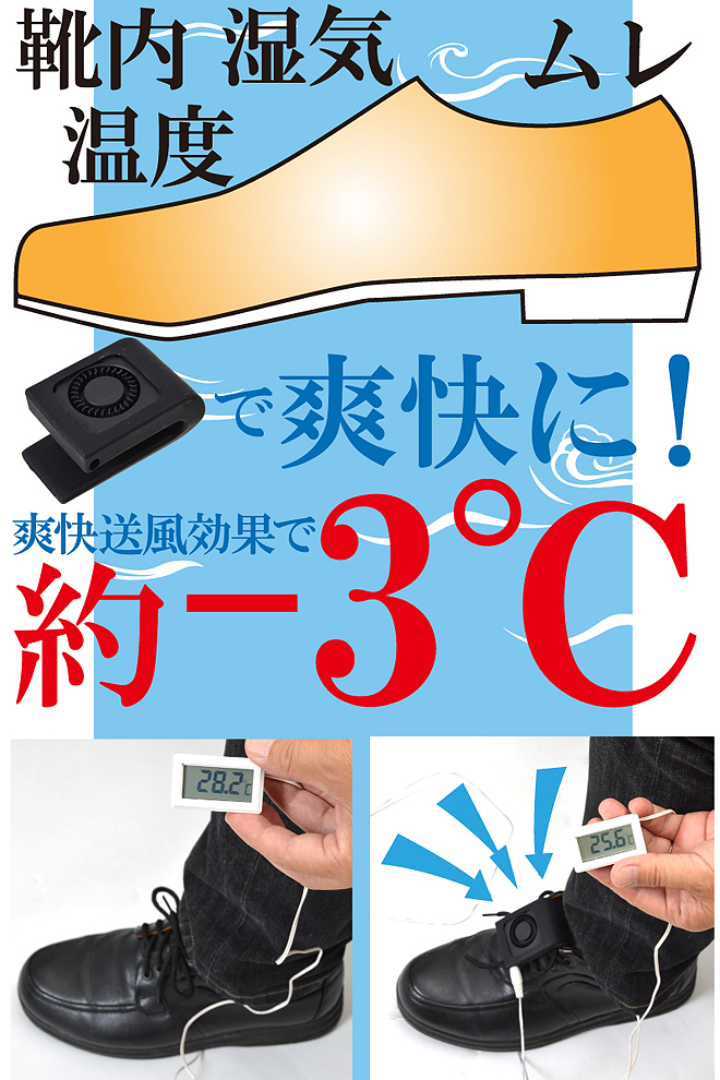 送風効果で約マイナス3℃
