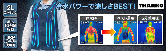 サンコー 水冷冷却クールベスト SWBPCLS2 - Just MyShop