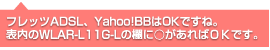 tbcADSLAYahoo!BBOKłˁB\WLAR-L11G-L̗Ɂ΂njłB