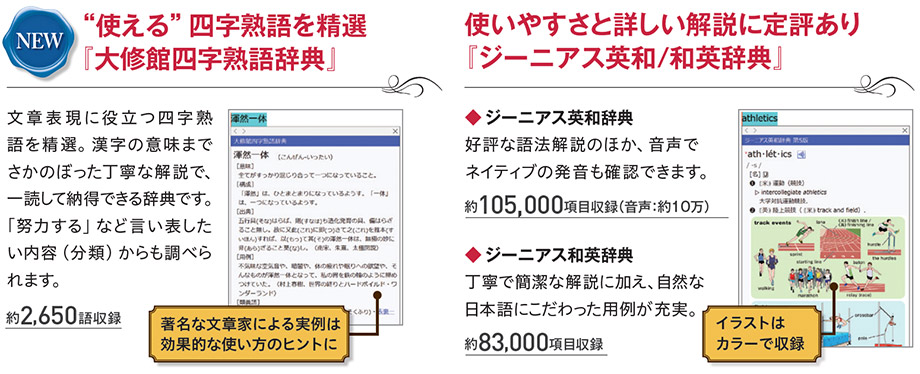 大修館四字熟語辞典　ジーニアス英和／和英辞典