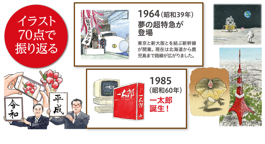 35周年記念コンテンツ「昭和・平成・令和 時をかけるイラスト70」 